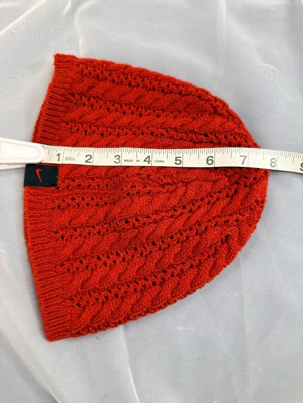 Nike Arkansas Razorbacks Cable Knit Beanie Hat Red OSFA NCAA Hog Logo